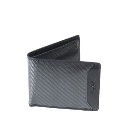 Carbon leren Billfold met kleingeldvak, large