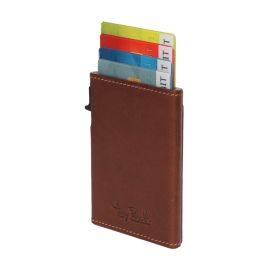 Furbo Vegetale leren RFID pasjeshouder slim met buitenvak voor extra pas