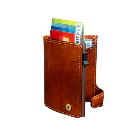 Furbo Van Gogh leren RFID pasjeshouder met papier- en kleingeldvak