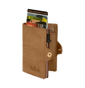 Furbo Vintage leren RFID pasjeshouder met papiergeld- en buitenvak