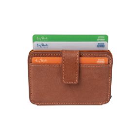 Furbo Evo Vegetale Color leren RFID pasjeshouder (oranje) met papiergeldvak en buitenvakken