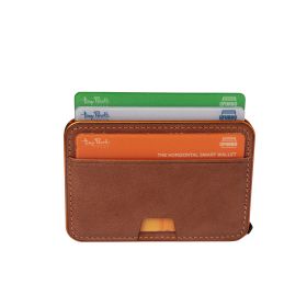 Furbo Evo Vegetale Color leren RFID pasjeshouder slim (oranje) met buitenvakken