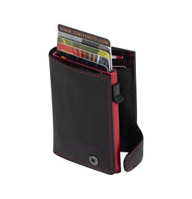 Furbo Vegetale Ladies leren RFID pasjeshouder (rood) met papier- en kleingeldvak